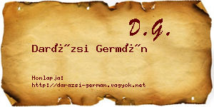 Darázsi Germán névjegykártya